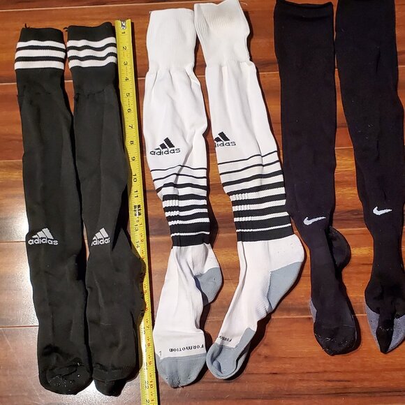 LOT 6 Pairs of Men's Soccer Socks - New and Used - Nike / Addidas / Pear Sox - L - Picture 11 of 16